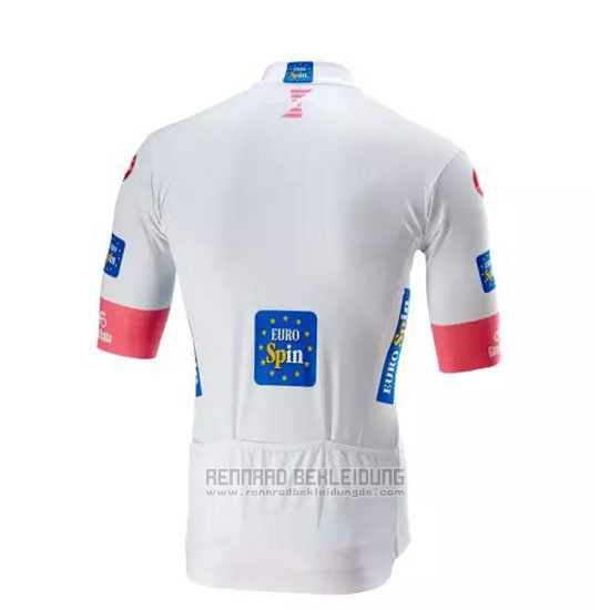 2018 Fahrradbekleidung Giro D'italien Wei Trikot Kurzarm und Tragerhose